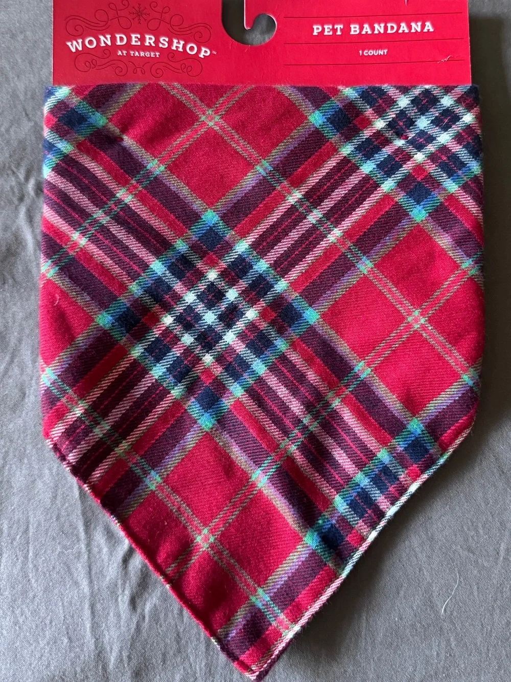 1 Plaid Pet Bandana - Family Matching Christmas